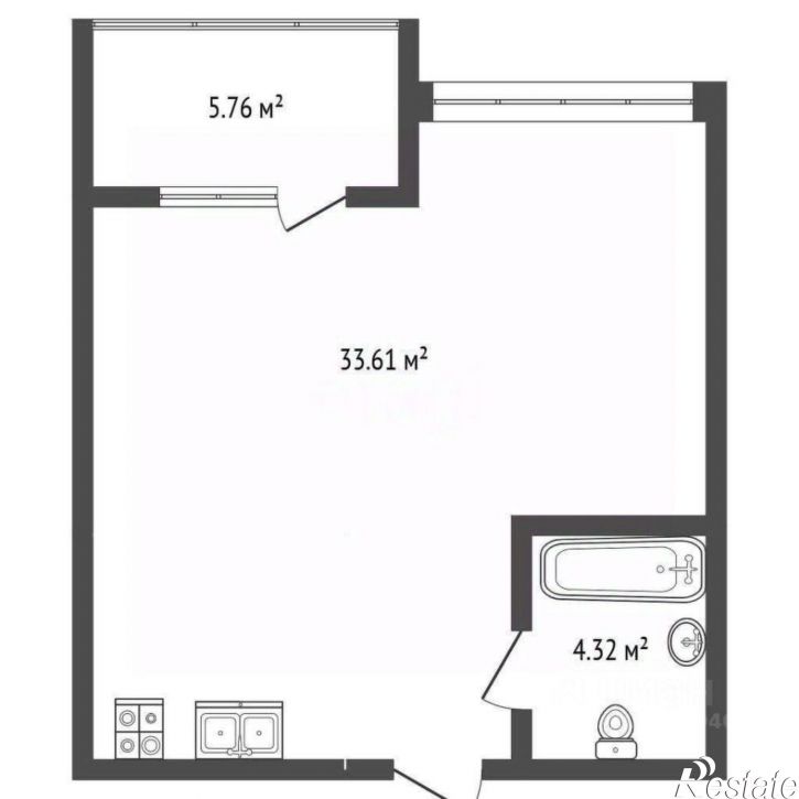1-комн квартира Набережная улица, 75 к1,  д. 75 к1