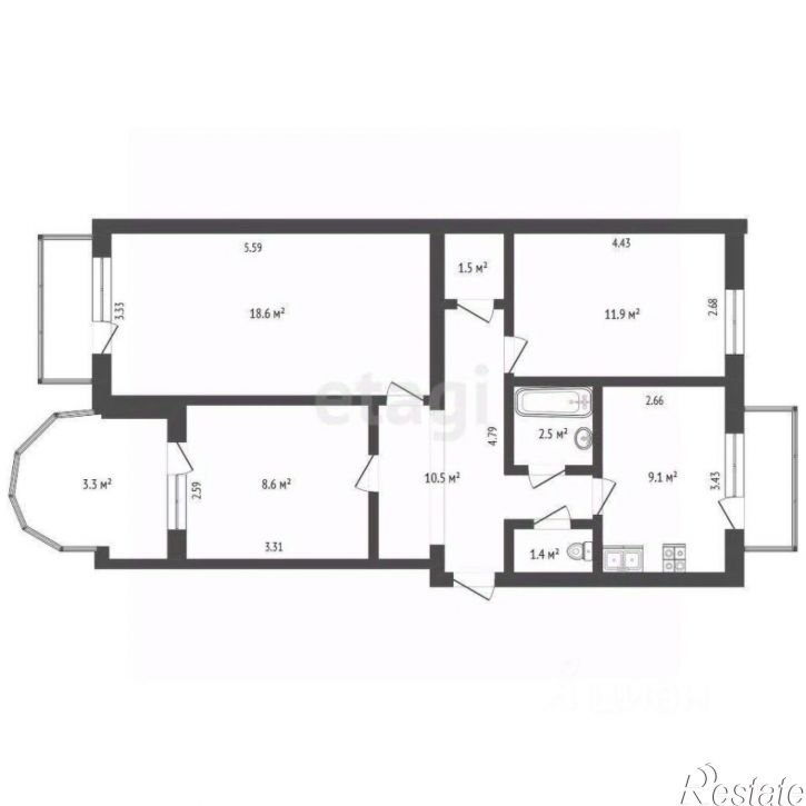 3-комн квартира ул Ленина, 44,  д. 44