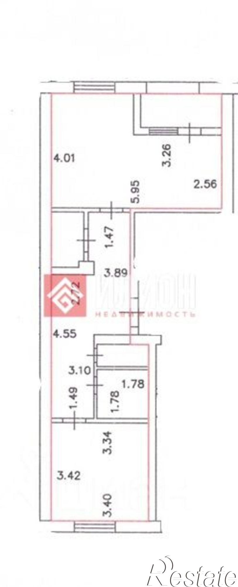 Купить квартиру за 8 128 000 рублей на пер Суворова, 6