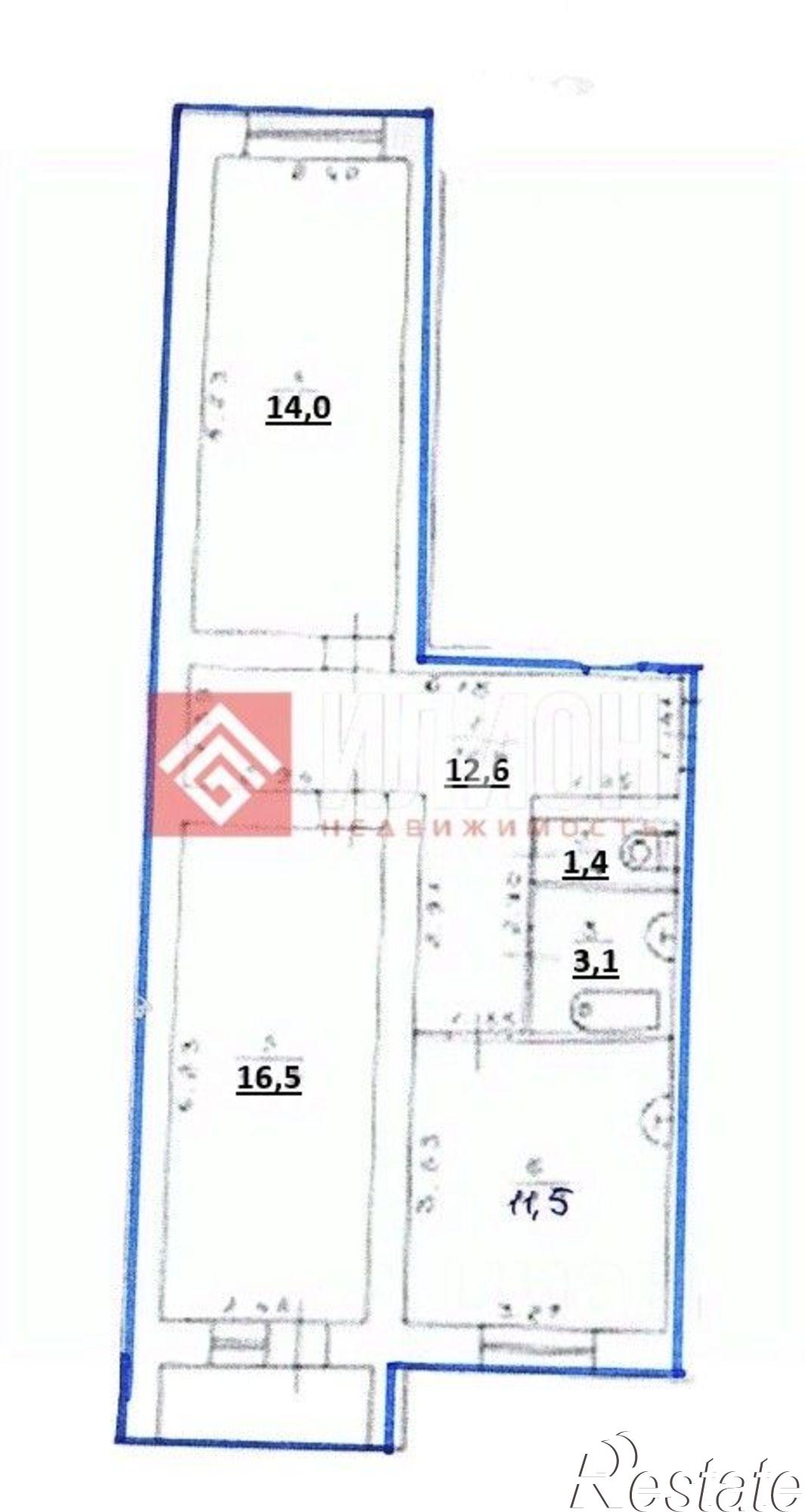 Купить квартиру за 8 279 600 рублей на пер Суворова, 6