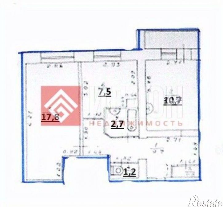2-комн квартира пер Суворова, 6,  д. 6