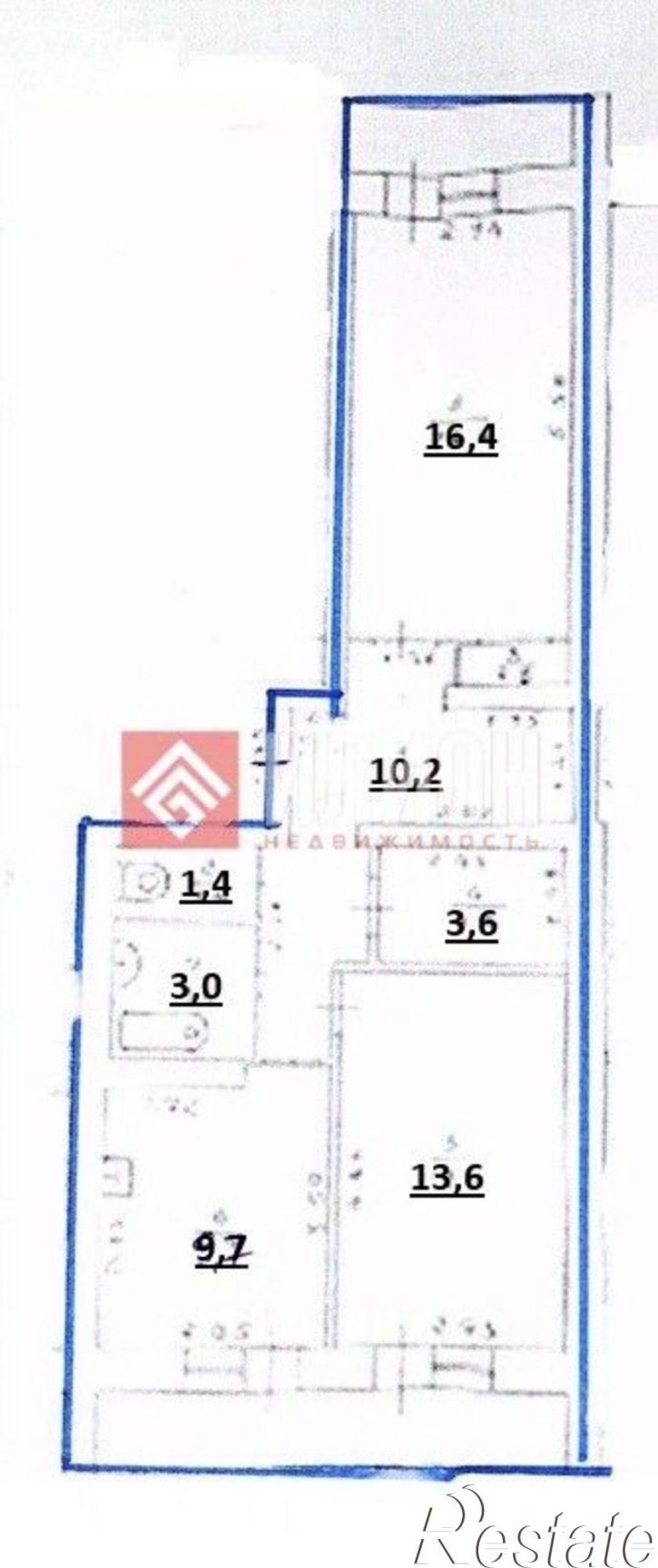 2-комн квартира пер Суворова, 6,  д. 6