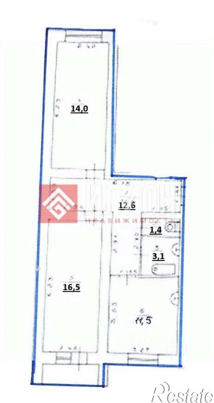 2-комн квартира пер Суворова, 6,  д. 6