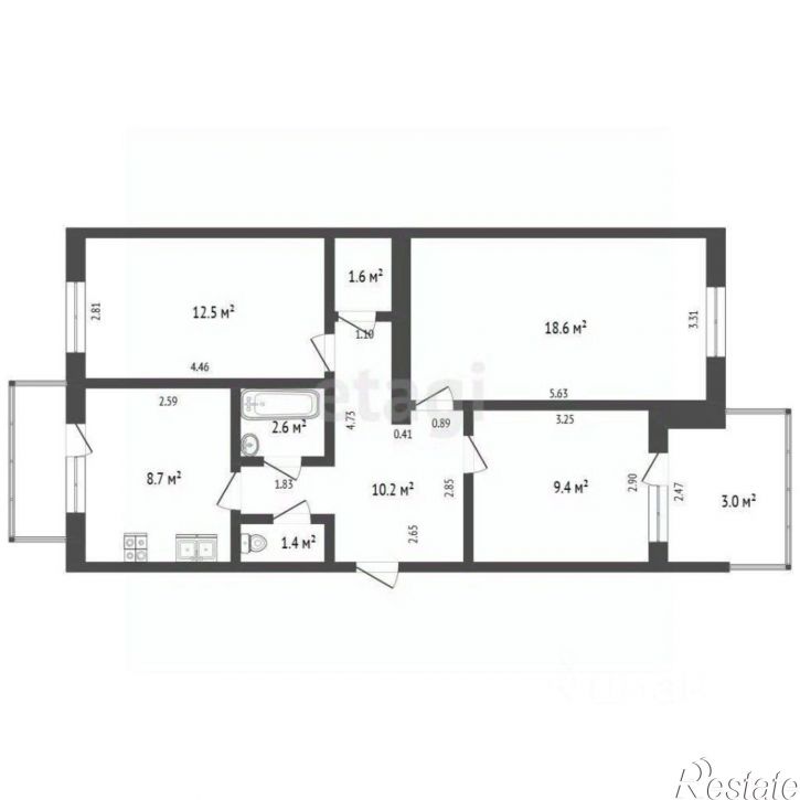 3-комн квартира ул Истрашкина, 15,  д. 15