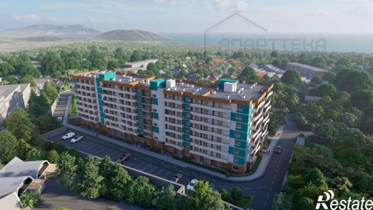 1-комн квартира в новом доме улица Айвазовского, 6