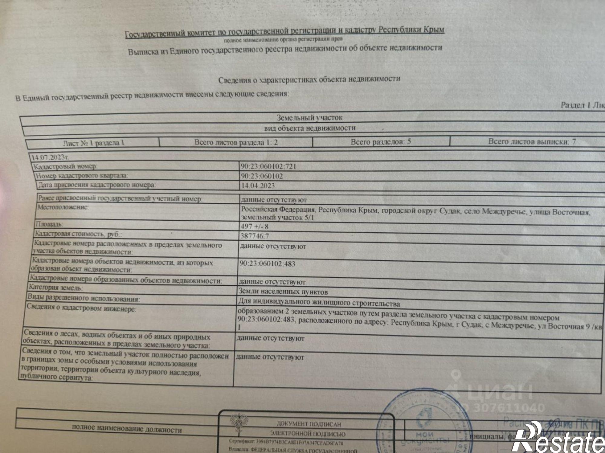 Купить землю, земельный участок за 4 200 000 рублей на ул Восточная, 3