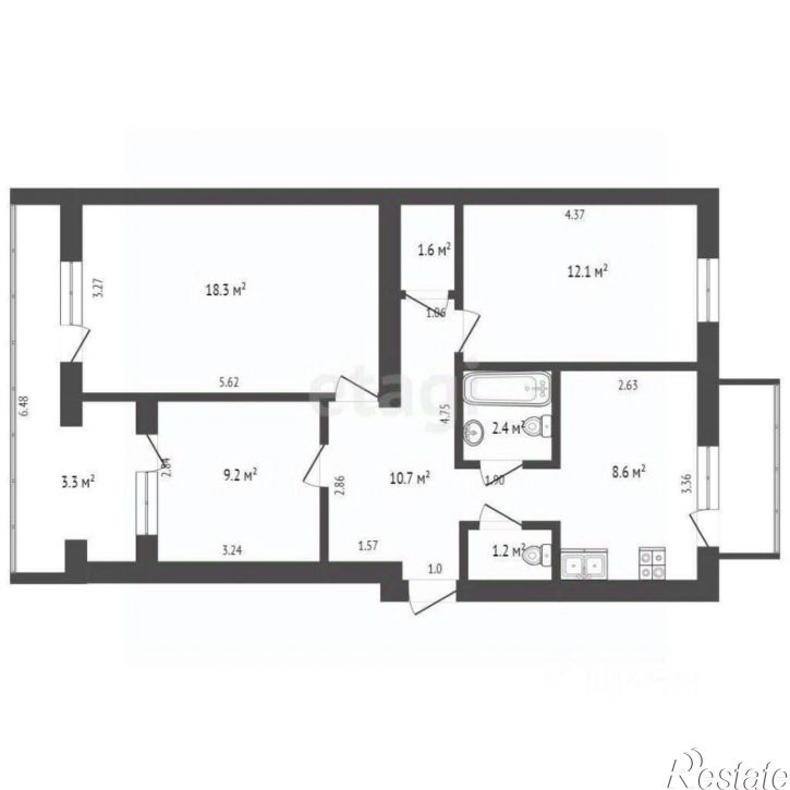 3-комн квартира Серный пер, 5а,  д. 5а